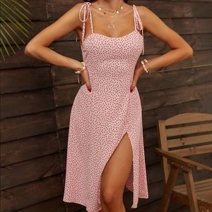 Boho side slit cami dress